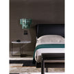 Azul Bench by Molteni&C upholstered in regenerated hide leather with a powder-coated steel frame.