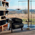 Back-Wing Lounge Chair by Cassina designed by Patricia Urquiola with a solid wood frame and upholstered seat.