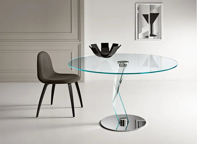 Bakkarat Extra Clear Glass Dining Table by D’Urbino e Lomazzi for Tonelli Design | Casa Design Group