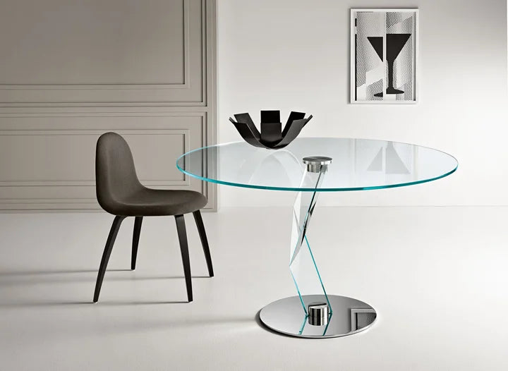 Bakkarat Extra Clear Glass Dining Table by D’Urbino e Lomazzi for Tonelli Design | Casa Design Group