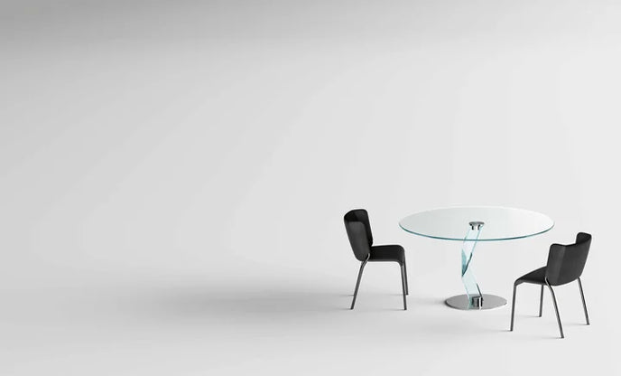 Bakkarat Extra Clear Glass Dining Table by D’Urbino e Lomazzi for Tonelli Design | Casa Design Group
