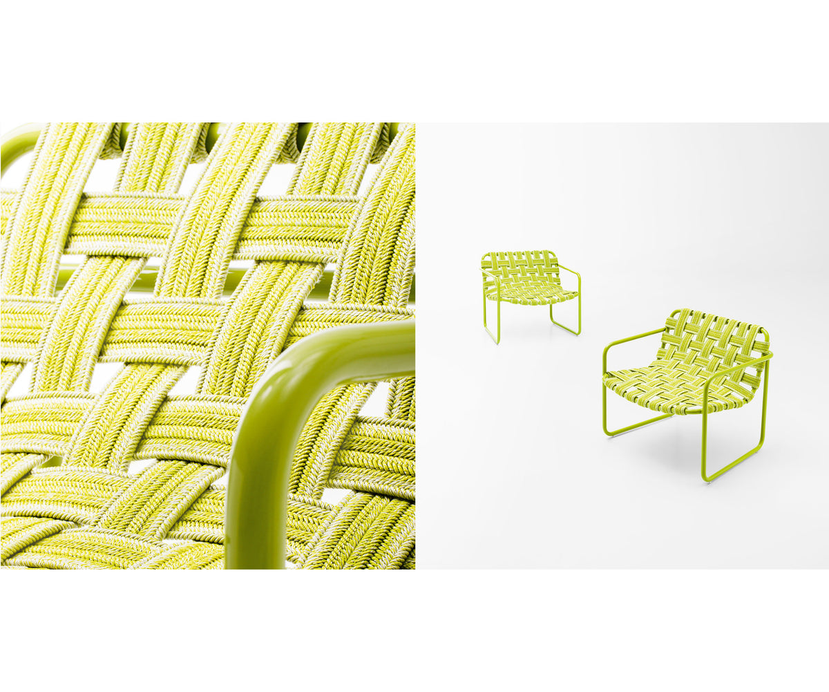 Baleari Outdoor Lounge Chair by Paola Lenti with Hand-Woven Rope Yarn | Casa Design Group