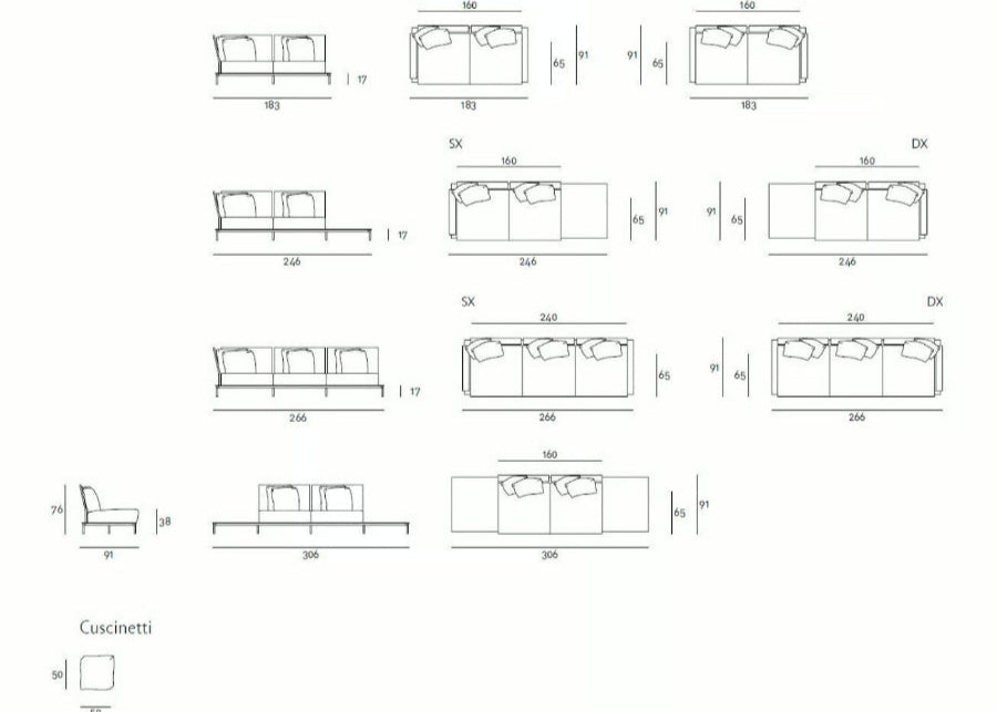 High End Balestro 24 Sofa by Living Divani Casa Design Group