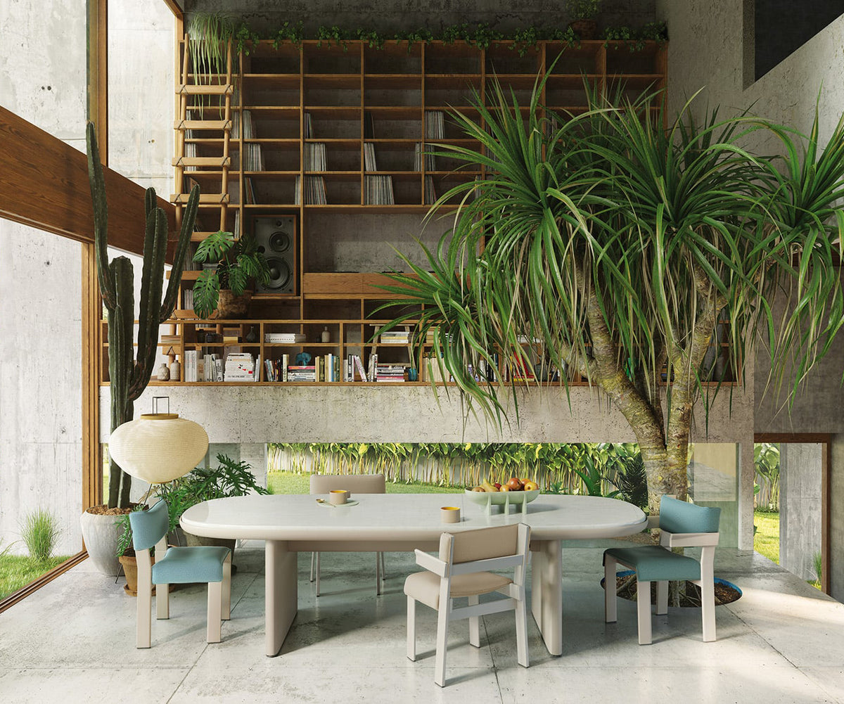 Band Dining Chair by Kettal outdoor chair in aluminum or teak with fabric upholstery Casa Design Group