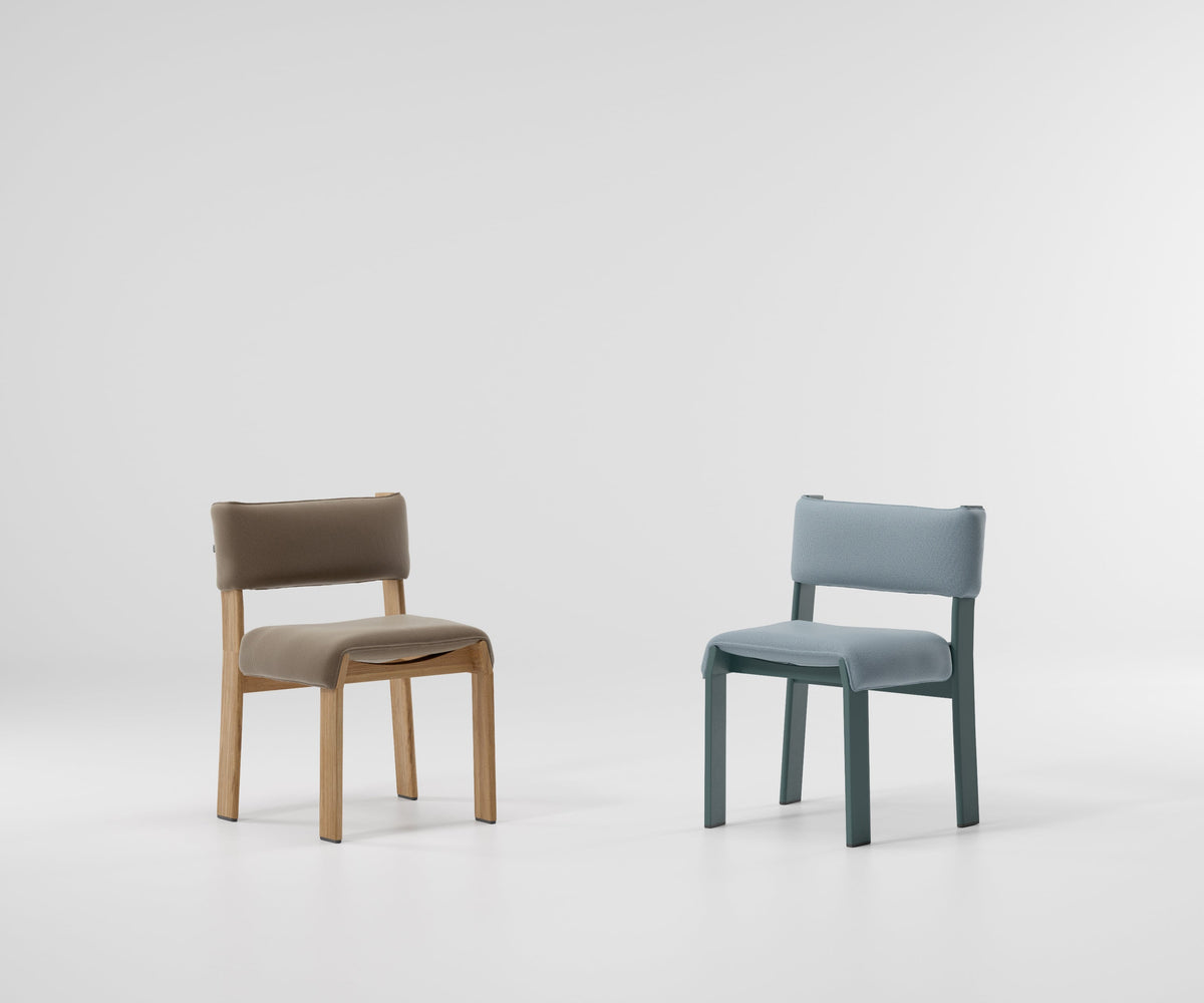 Band Dining Chair by Kettal outdoor chair in aluminum or teak with fabric upholstery Casa Design Group