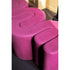 Baxter Adel leather bench with sculptural curved design.