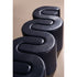 Baxter Adel leather bench with sculptural curved design.