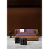 Baxter Adel leather pouf with sculptural curved design.