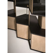 Hive Luxury Leather Bookcase with Smoked Mirrored Glass Shelves by Baxter