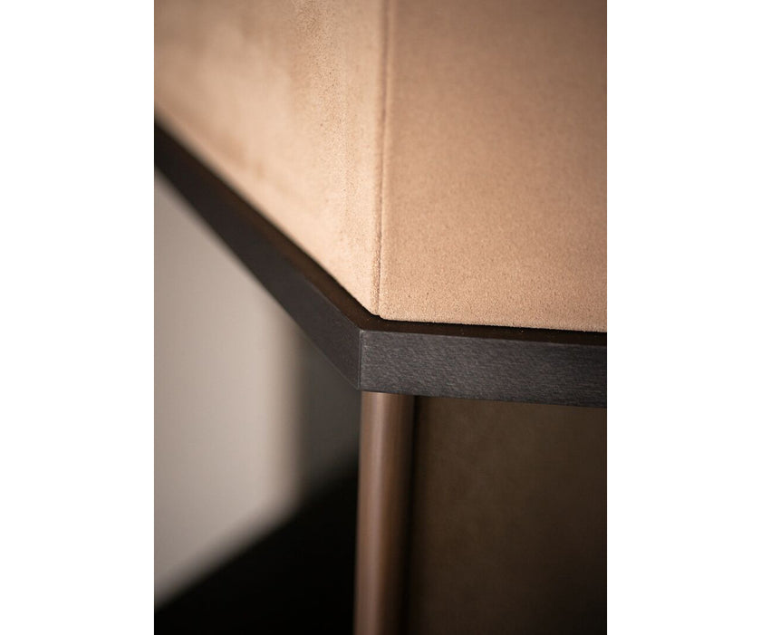 Hive Luxury Leather Bookcase with Smoked Mirrored Glass Shelves by Baxter