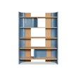 Joni Modern Solid Oak Bookcase with Leather Details by Baxter