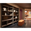 Joni Modern Solid Oak Bookcase with Leather Details by Baxter