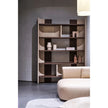 Joni Modern Solid Oak Bookcase with Leather Details by Baxter