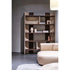 Joni Modern Solid Oak Bookcase with Leather Details by Baxter