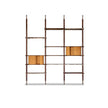 Lloyd Modular Bookcase by Baxter with Brushed Oak Structure and Leather Storage Units | Casa Design Group