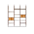 Lloyd Modular Bookcase by Baxter with Brushed Oak Structure and Leather Storage Units | Casa Design Group