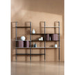 Lloyd Modular Bookcase by Baxter with Brushed Oak Structure and Leather Storage Units | Casa Design Group