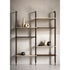 Lloyd Modular Bookcase by Baxter with Brushed Oak Structure and Leather Storage Units | Casa Design Group