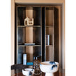 Y25 Bookcase by Baxter in Glossy Antique Grisdorè Steel | Casa Design Group