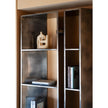 Y25 Bookcase by Baxter in Glossy Antique Grisdorè Steel | Casa Design Group