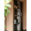 Y25 Bookcase by Baxter in Glossy Antique Grisdorè Steel | Casa Design Group