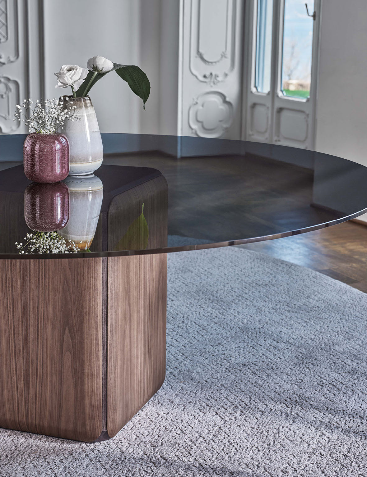 High End Bay Table by Porada Casa Design Group