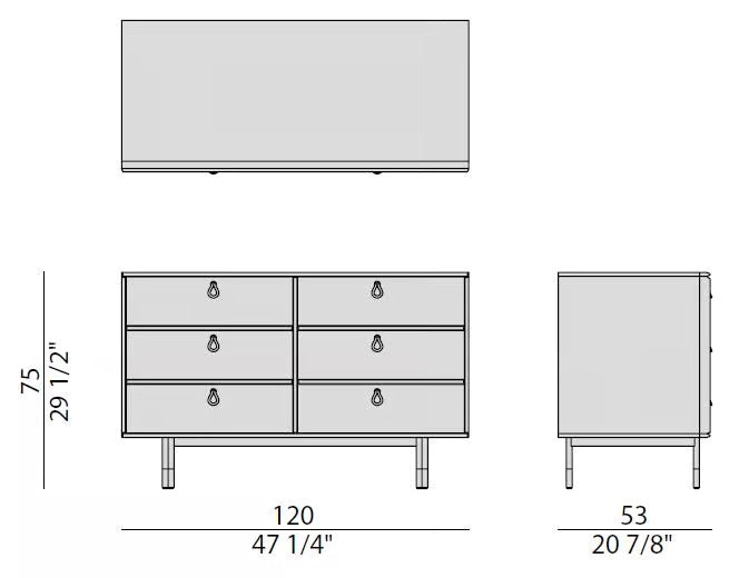 High End Bayus Night 6 - Chest of Drawers by Porada Casa Design Group