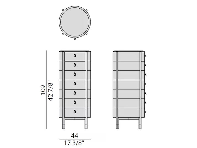 High End Bayus Tondo 7 - Chest of Drawers by Porada Casa Design Group