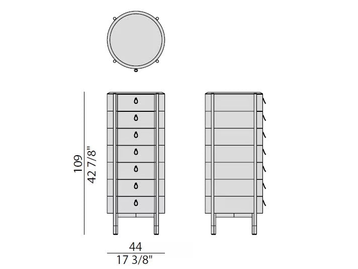 High End Bayus Tondo 7 - Chest of Drawers by Porada Casa Design Group