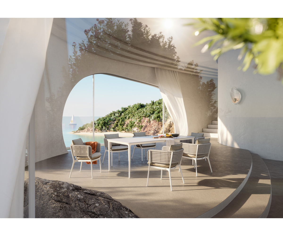 Large Outdoor Dining Table – Bellmonde L in Modern Minimalist Design | Casa Design Group