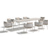 Large Outdoor Dining Table – Bellmonde L in Modern Minimalist Design | Casa Design Group