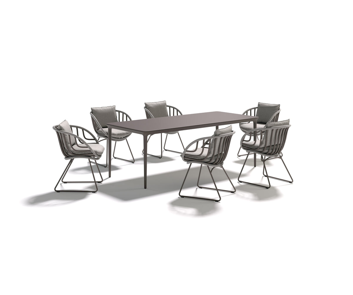 Contemporary Dedon Bellmonde Dining Table M for Elegant Outdoor Spaces | Casa Design Group