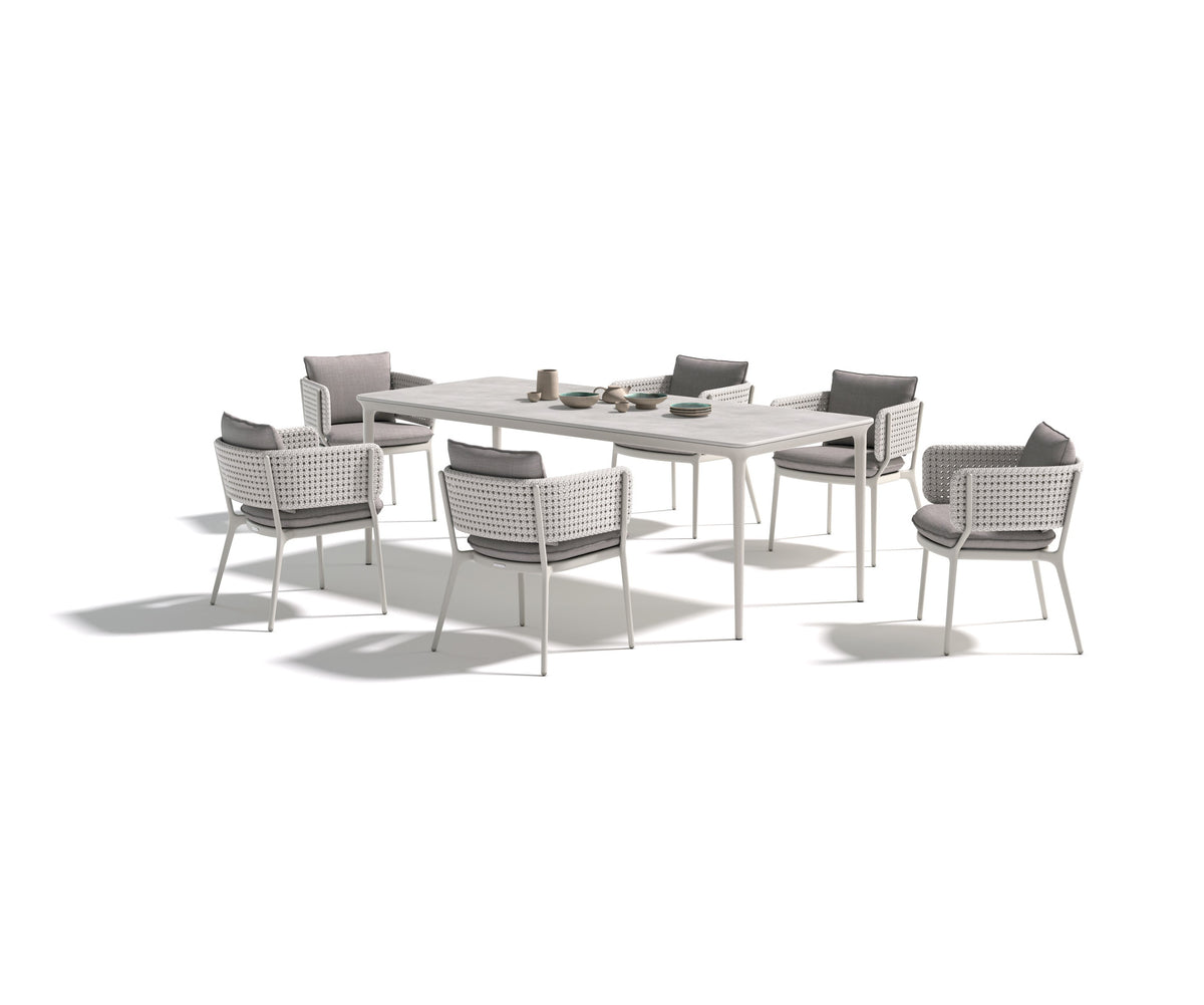 Contemporary Dedon Bellmonde Dining Table M for Elegant Outdoor Spaces | Casa Design Group