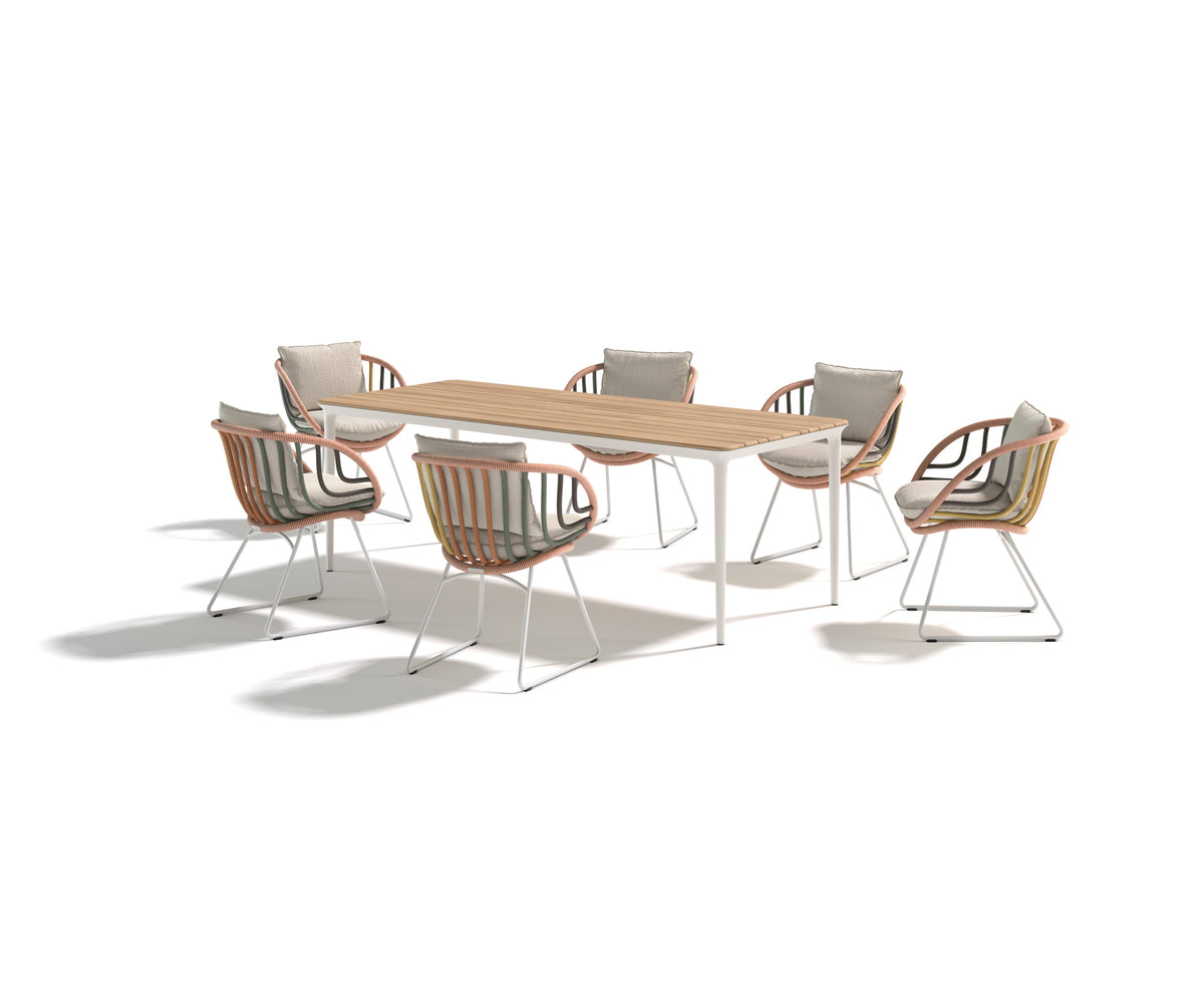 Contemporary Dedon Bellmonde Dining Table M for Elegant Outdoor Spaces | Casa Design Group