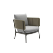 Dedon Bellmonde Lounge Chair in Multicolor Fiber Weave – Elegant Outdoor Seating | Casa Design Group