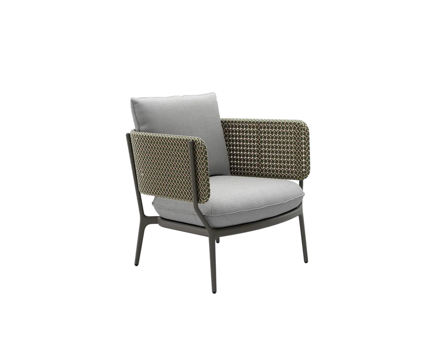 Dedon Bellmonde Lounge Chair in Multicolor Fiber Weave – Elegant Outdoor Seating | Casa Design Group