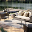 Dedon Bellmonde Lounge Chair in Multicolor Fiber Weave – Elegant Outdoor Seating | Casa Design Group