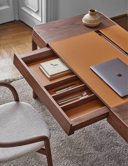 Beo solid wood vanity with elliptical mirror by Gabriele & Oscar Buratti for Porada | Casa Design Group