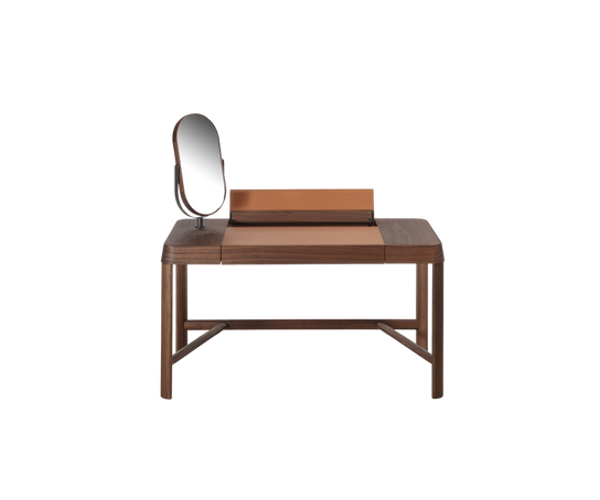 Beo solid wood vanity with elliptical mirror by Gabriele & Oscar Buratti for Porada | Casa Design Group