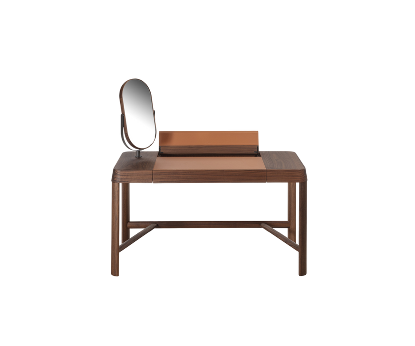 Beo solid wood vanity with elliptical mirror by Gabriele & Oscar Buratti for Porada | Casa Design Group