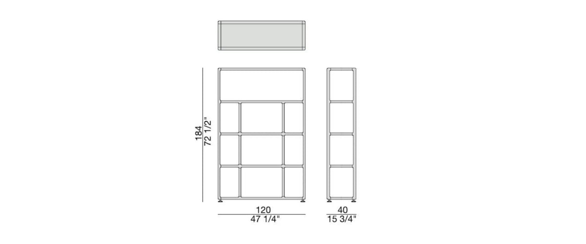 High End Biblo Bookcase by Porada Casa Design Group