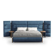 Bio-mbo bed by Cassina with upholstered headboard, storage pockets and modern design – Casa Design Group