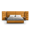 Bio-mbo bed by Cassina with upholstered headboard, storage pockets and modern design – Casa Design Group