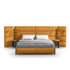 Bio-mbo bed by Cassina with upholstered headboard, storage pockets and modern design – Casa Design Group