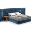 Bio-mbo bed by Cassina with upholstered headboard, storage pockets and modern design – Casa Design Group