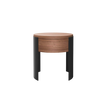 Bio-mbo bedside table by Cassina with circular design, drawer and aluminum sides – Casa Design Group
