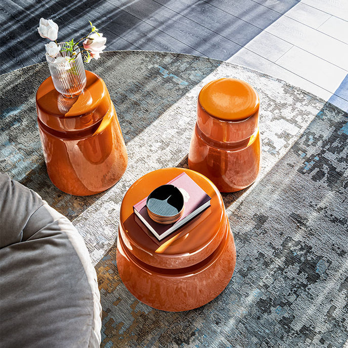 Bishop Coffee Table with sculptural ceramic form and handcrafted glazed finish by Cattelan Italia | Casa Design Group