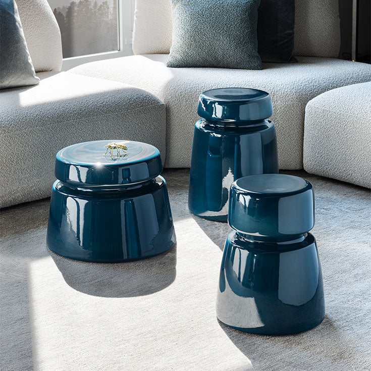 Bishop Coffee Table with sculptural ceramic form and handcrafted glazed finish by Cattelan Italia | Casa Design Group