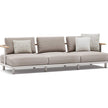 Luxury Bliss 3-Seater Sofa by Atmosphera with Teak Armrests Casa Design Group