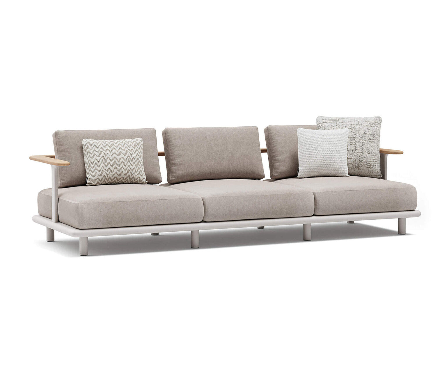 Luxury Bliss 3-Seater Sofa by Atmosphera with Teak Armrests Casa Design Group